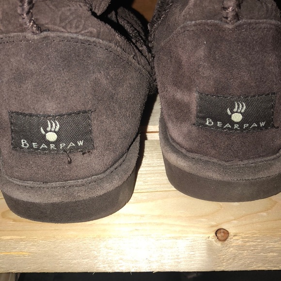 BEARPAW Brown Lace Winter Boots - Picture 5 of 6